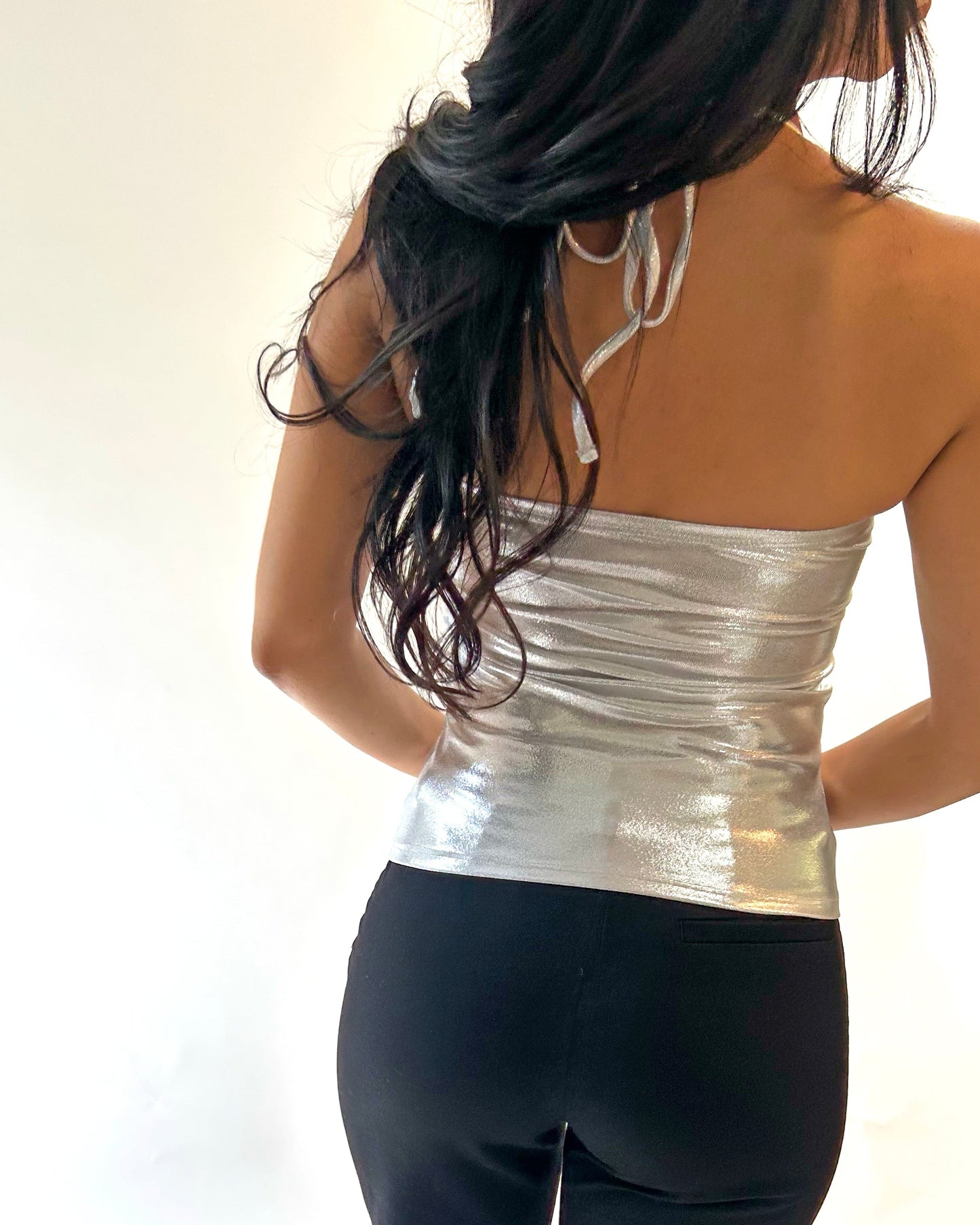 The Stardust Halter Top in Silver