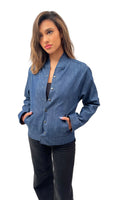 The Varsity Denim Bomber Jacket