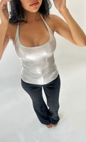 The Stardust Halter Top in Silver
