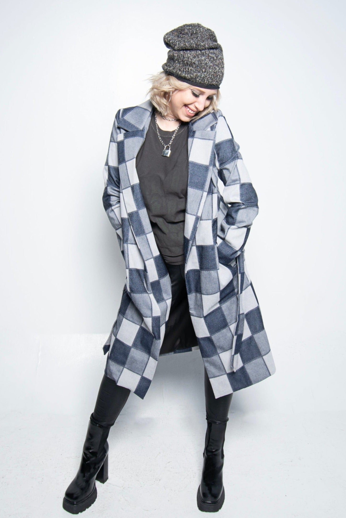 The Brooklyn Coat in Patchwork Denim