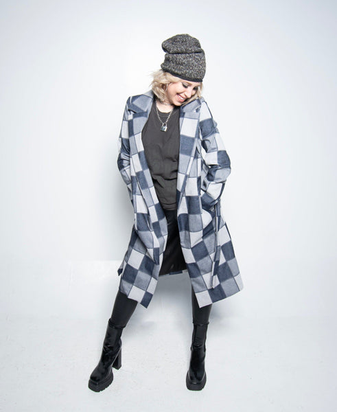 The Brooklyn Coat in Patchwork Denim