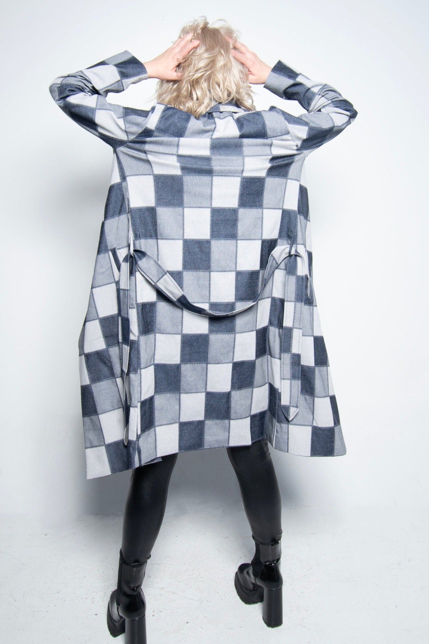 The Brooklyn Coat in Patchwork Denim