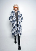 The Brooklyn Coat in Patchwork Denim