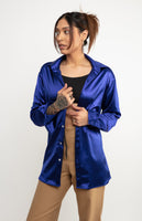 The Glamour Button-Up Shirt In Royal Blue