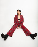 The London Pant In Red Tartan