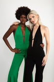 The Disco Jumpsuit In Emerald Green