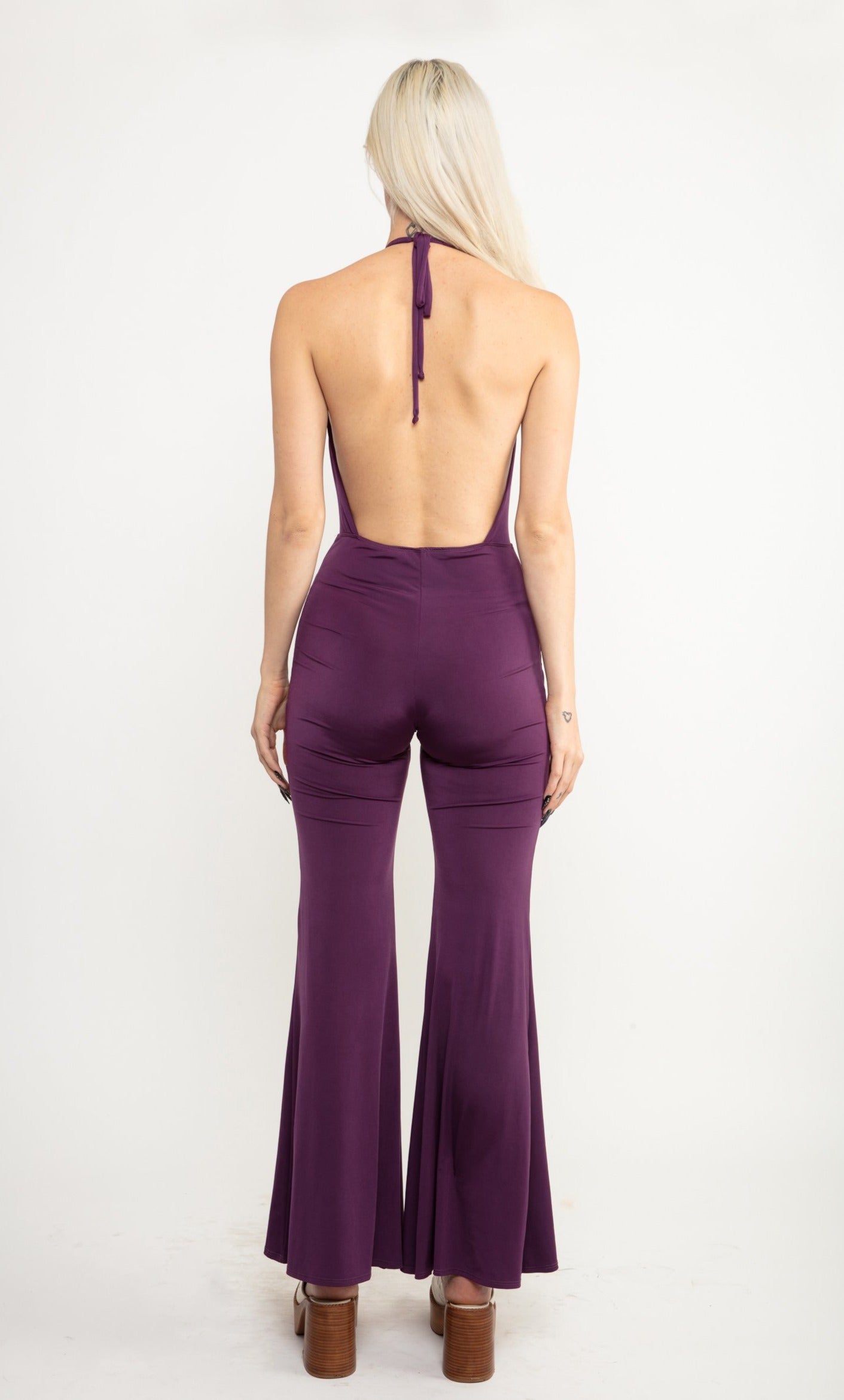 The Disco Jumpsuit In Plum Purple