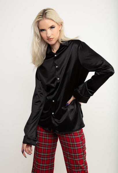 The Glamour Button-Up Shirt In Black