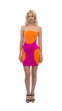 The Abstract Dress In Fuchsia/Orange