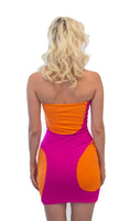 The Abstract Dress In Fuchsia/Orange