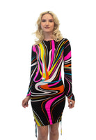 The Illusion Dress In Neon Swirl