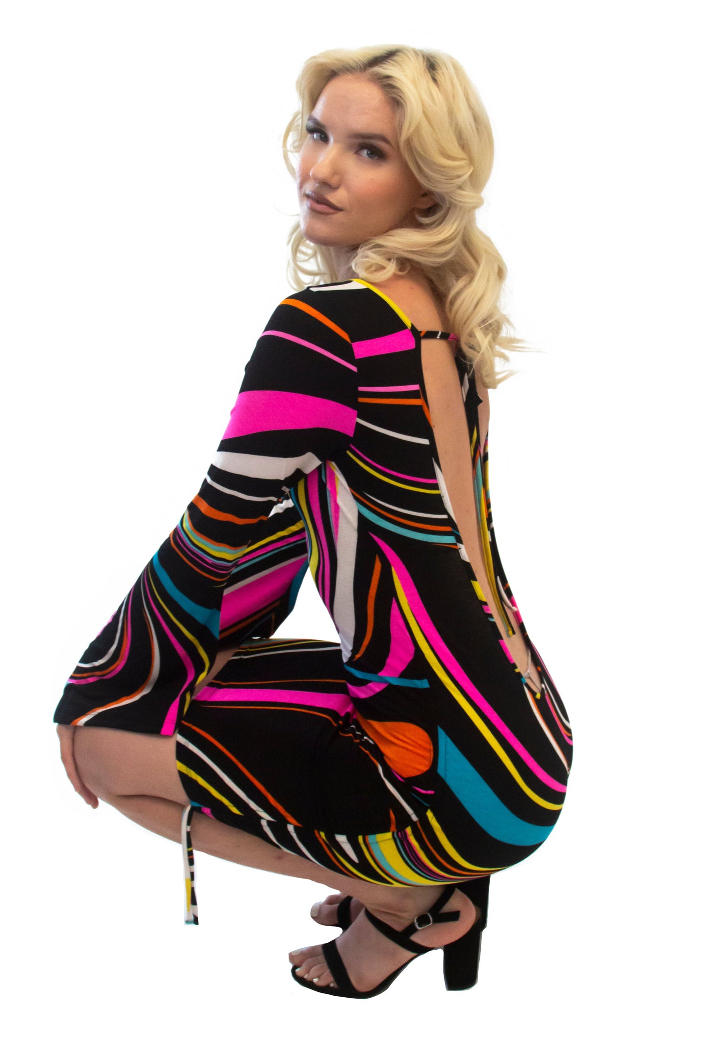 The Illusion Dress In Neon Swirl