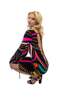 The Illusion Dress In Neon Swirl