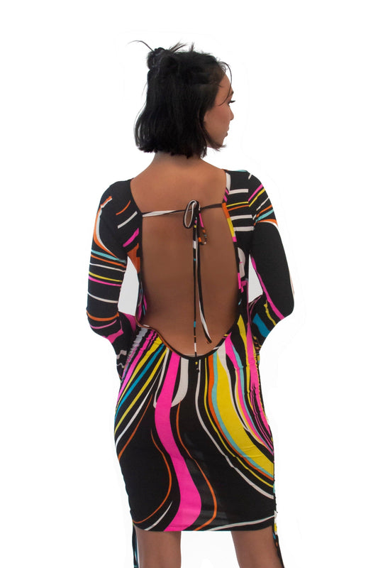 The Illusion Dress In Neon Swirl