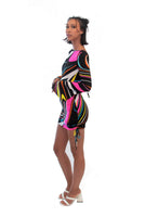 The Illusion Dress In Neon Swirl