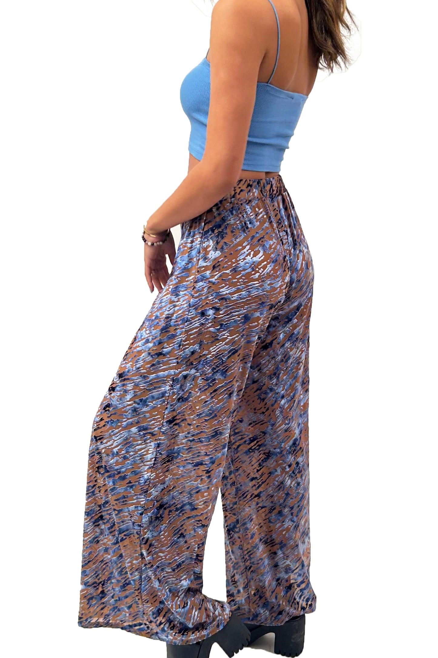 The Bianca Pant in Blue Rain