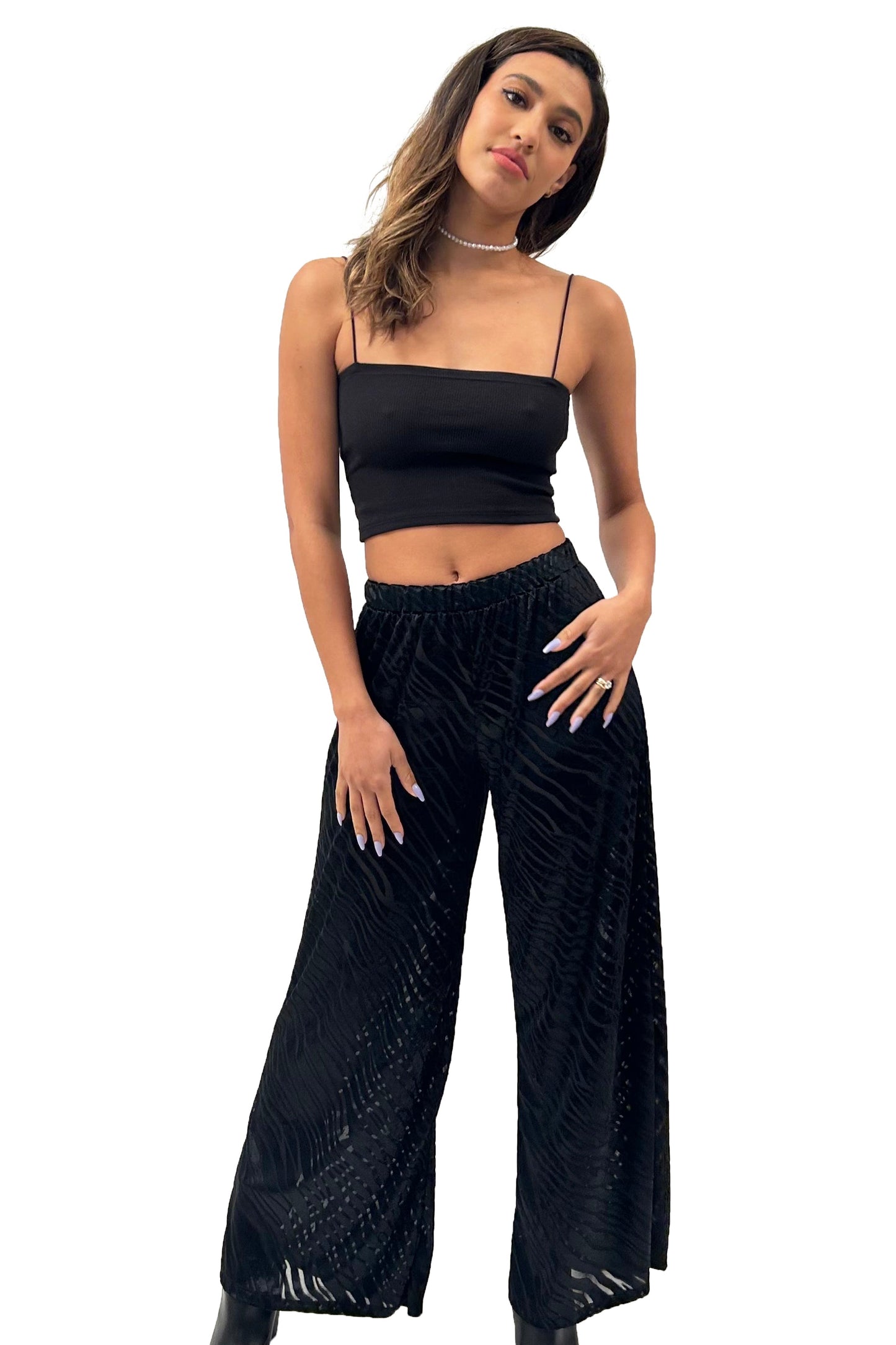 The Bianca Pant In Black Tiger Stripes
