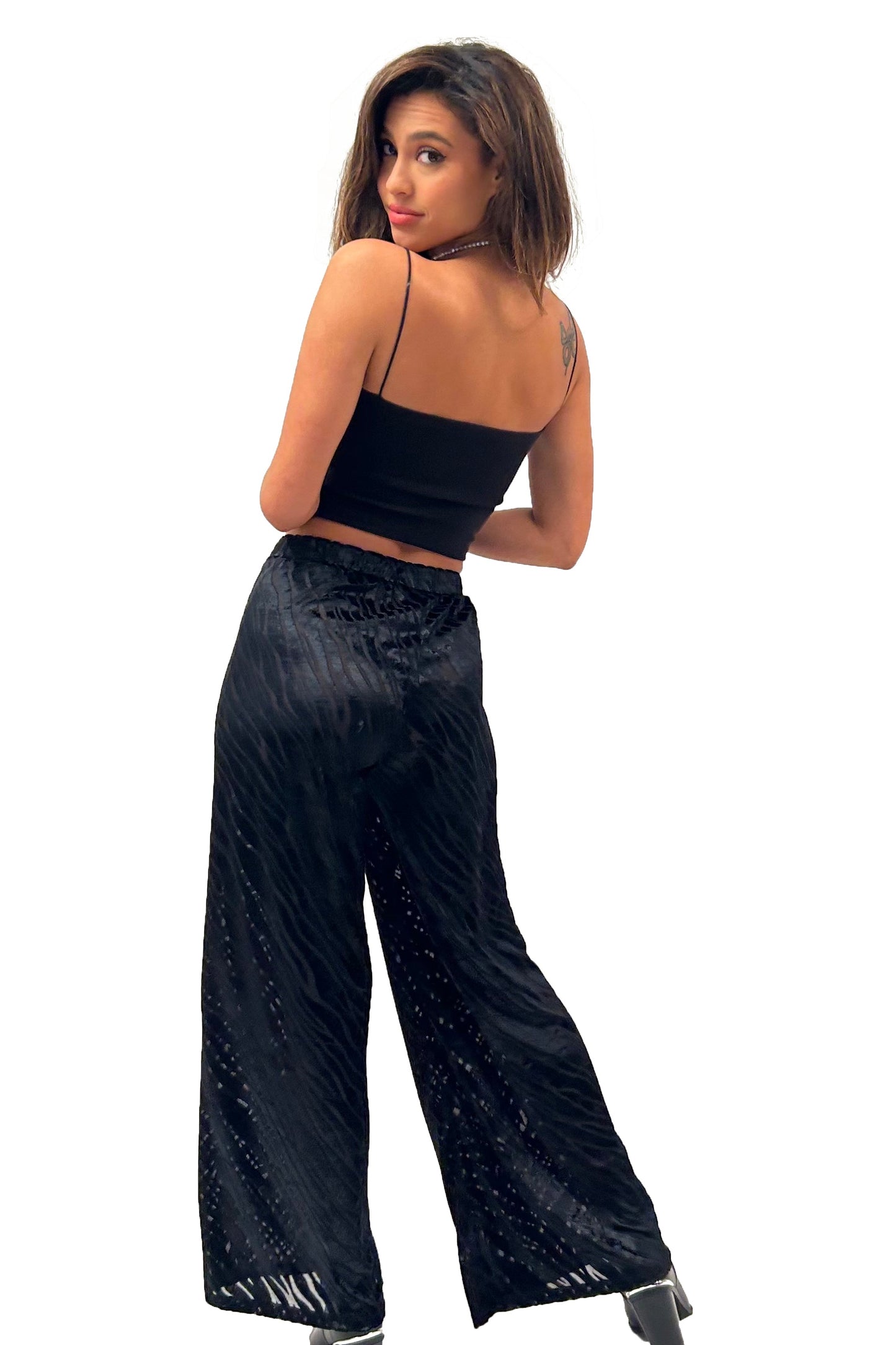The Bianca Pant In Black Tiger Stripes